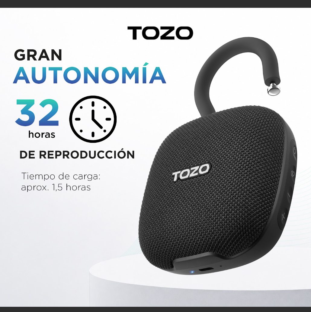 Parlante Portátil Bluetooth TOZO SoundGo 10W IPX8 32H Bluetooth-4