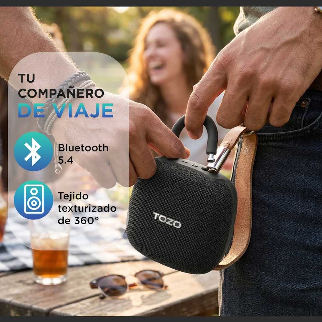 Parlante Portátil Bluetooth TOZO SoundGo 10W IPX8 32H Bluetooth-3