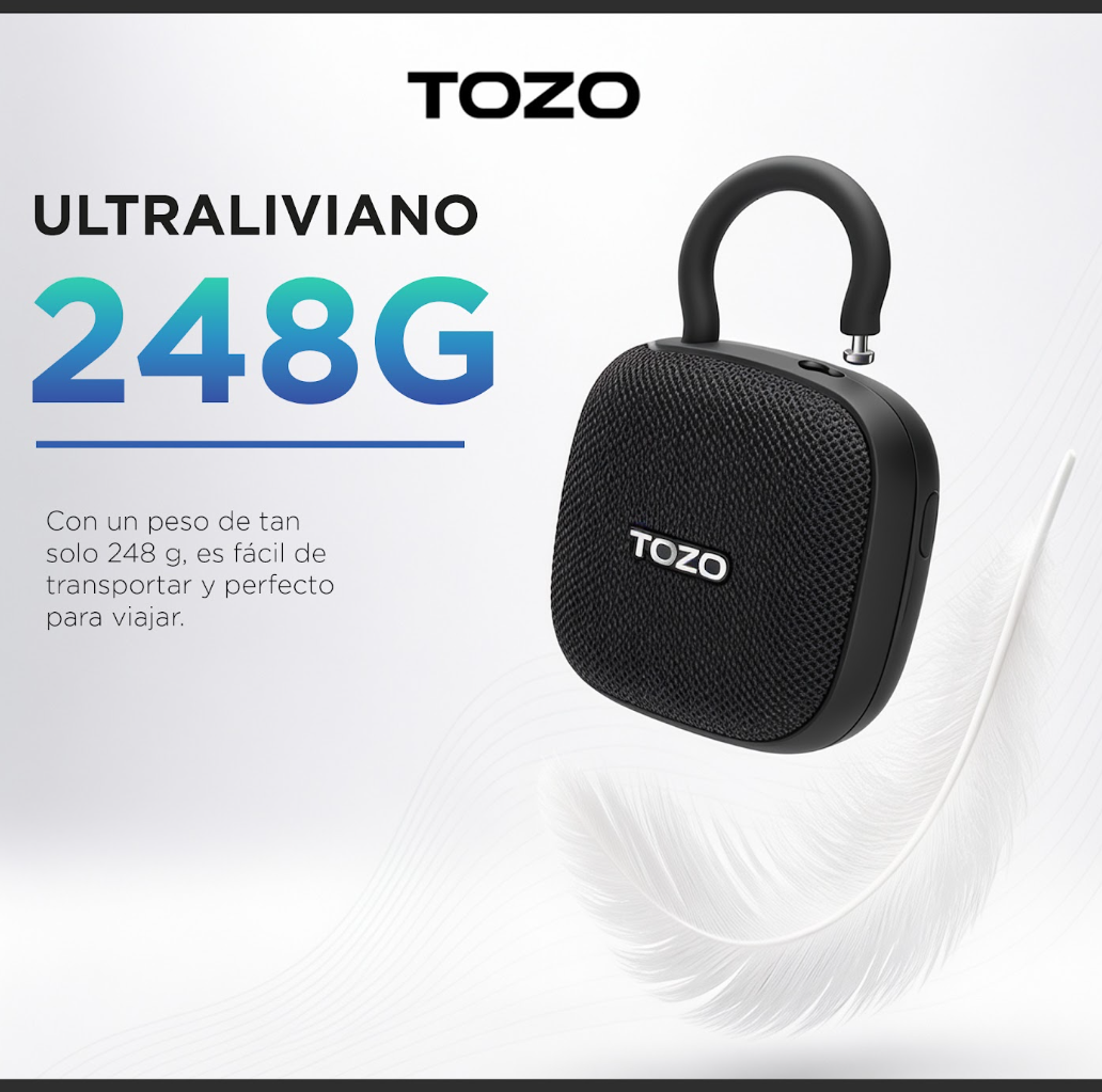 Parlante Portátil Bluetooth TOZO SoundGo 10W IPX8 32H Bluetooth-6