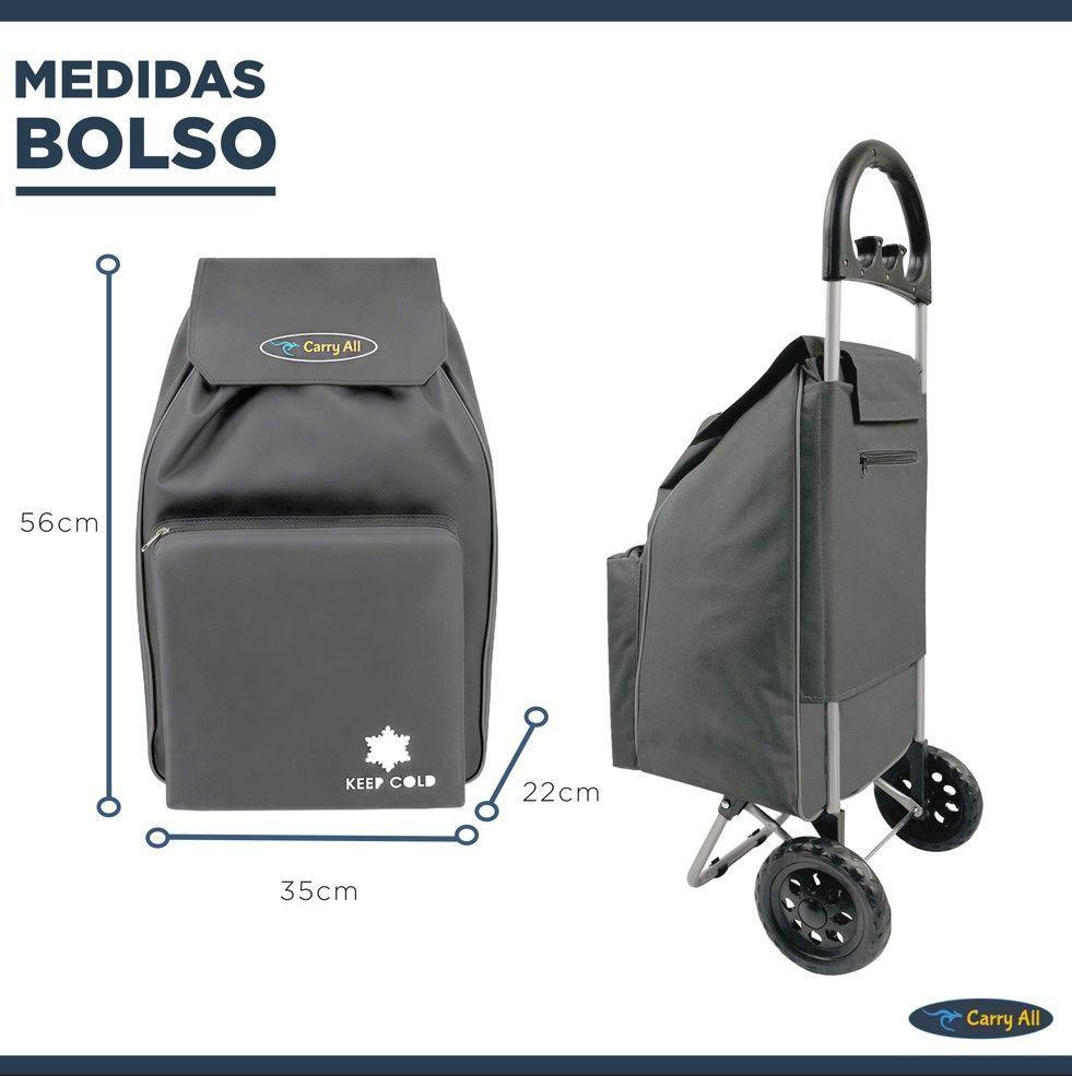 Carrito De Compras Plegable Carry All Glasgow 47 Litros Gris-2