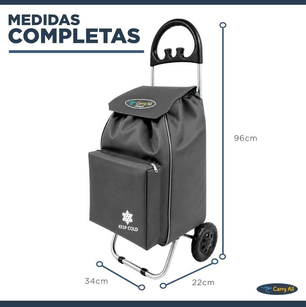 Carrito De Compras Plegable Carry All Glasgow 47 Litros Gris-3