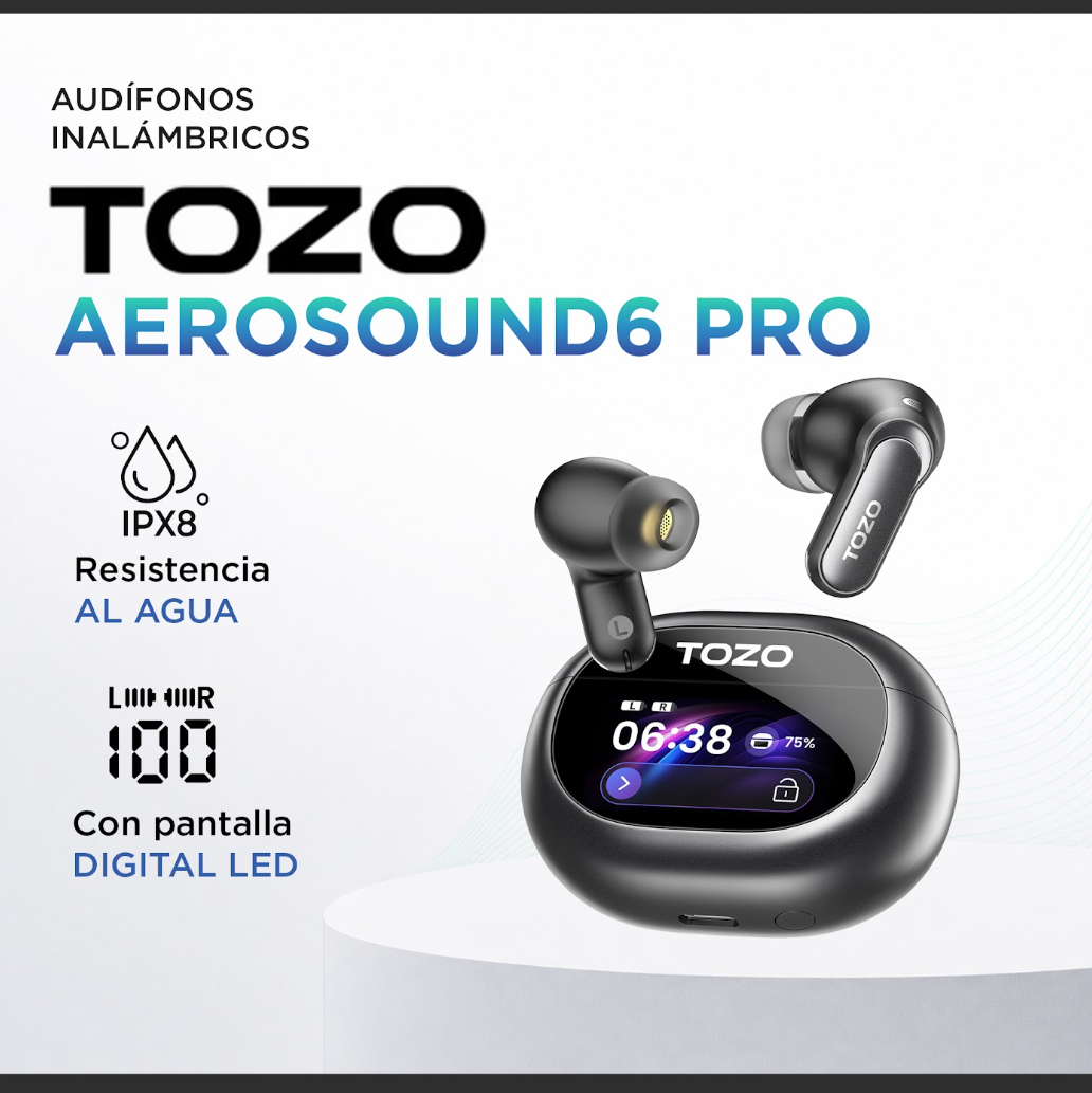 Audífonos Bluetooth In Ear TOZO AeroSound6 Pro ANC Hi-Res 60H IPX8 Bluetooth-2