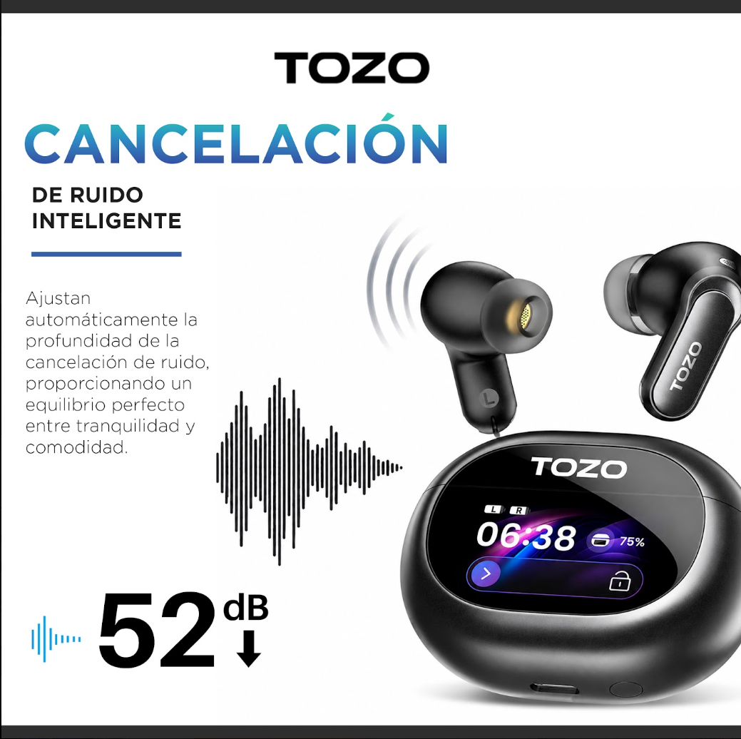 Audífonos Bluetooth In Ear TOZO AeroSound6 Pro ANC Hi-Res 60H IPX8 Bluetooth-4