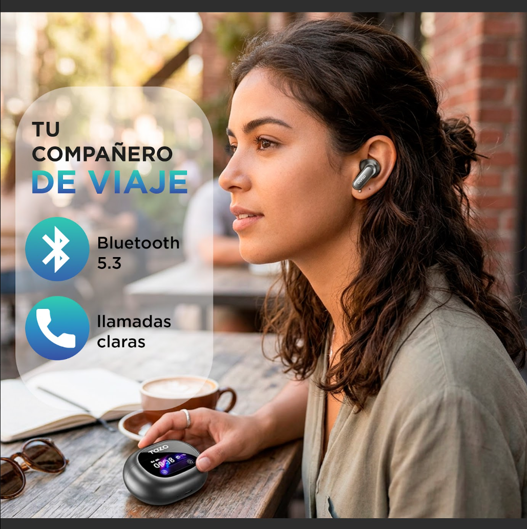 Audífonos Bluetooth In Ear TOZO AeroSound6 Pro ANC Hi-Res 60H IPX8 Bluetooth-5