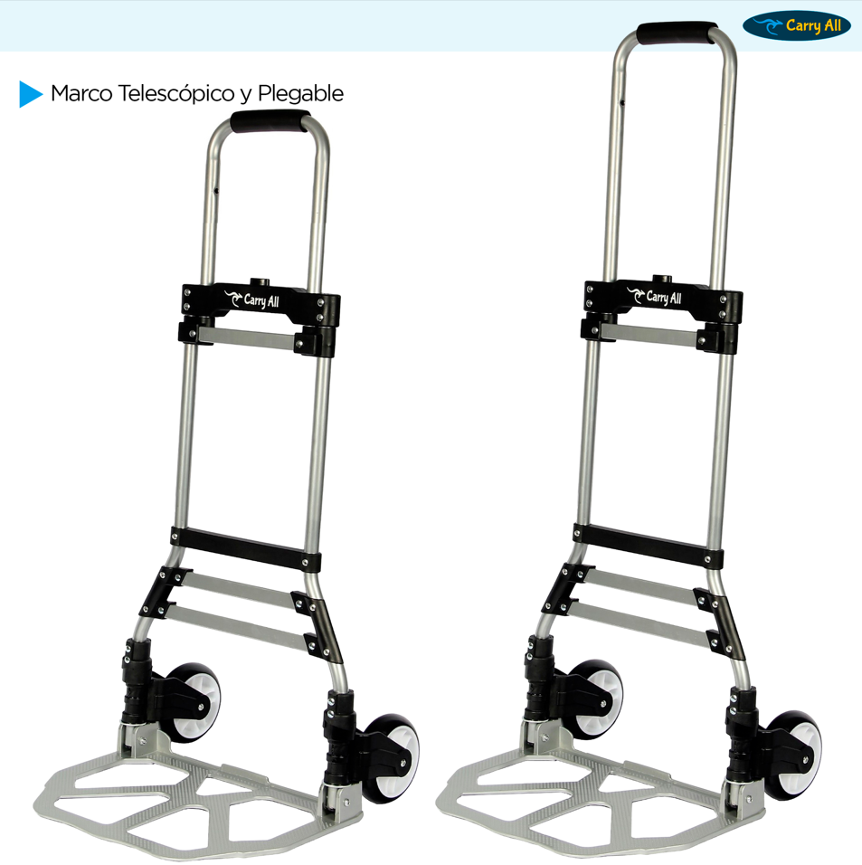 Carro de Carga Plegable Tipo Yegua 80 Kilos Cuerda Rodamientos-4