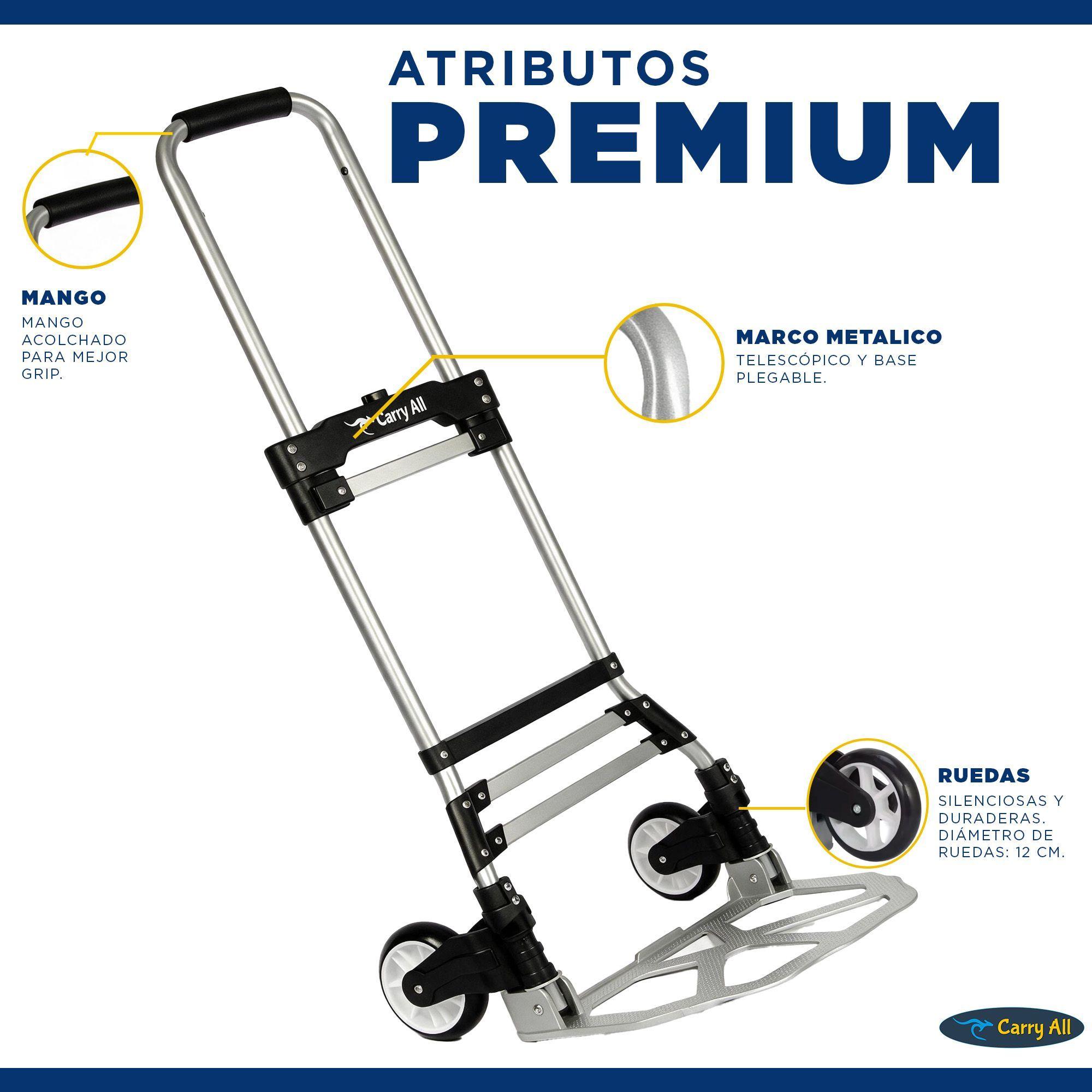 Carro de Carga Plegable Tipo Yegua 80 Kilos Cuerda Rodamientos-2