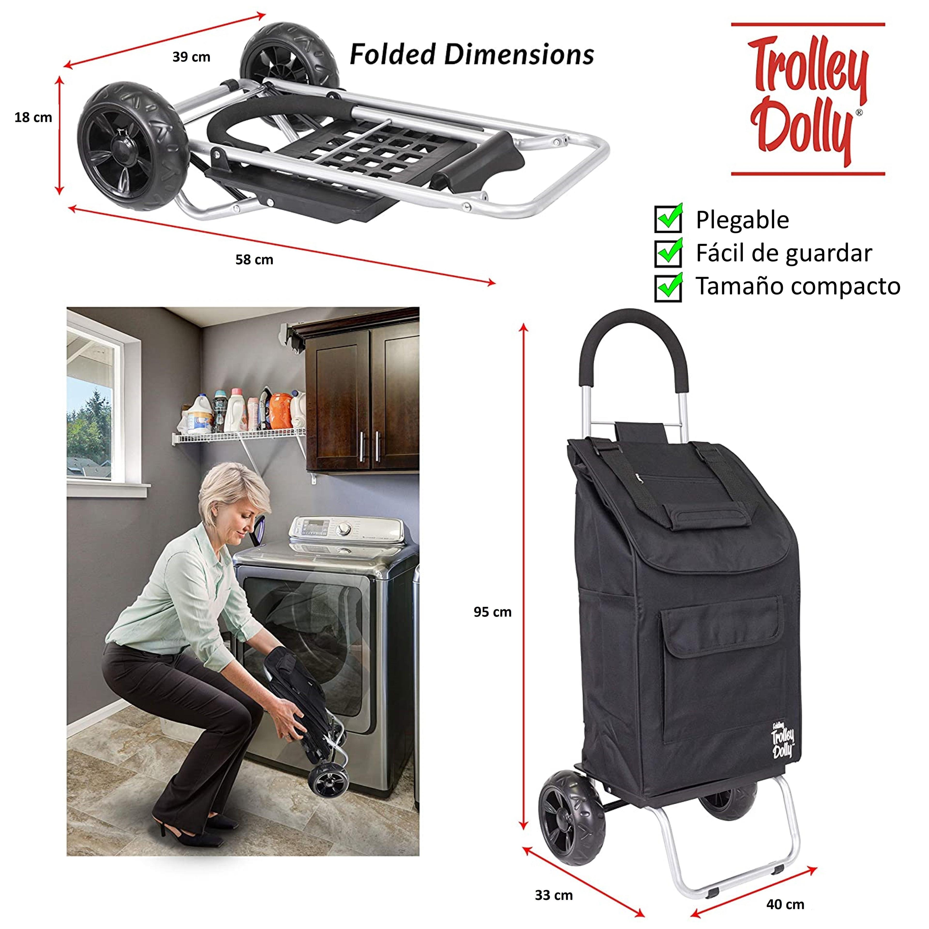 Carrito De Compras Plegable Feria Carro Yegua Trolley Dolly Black-2