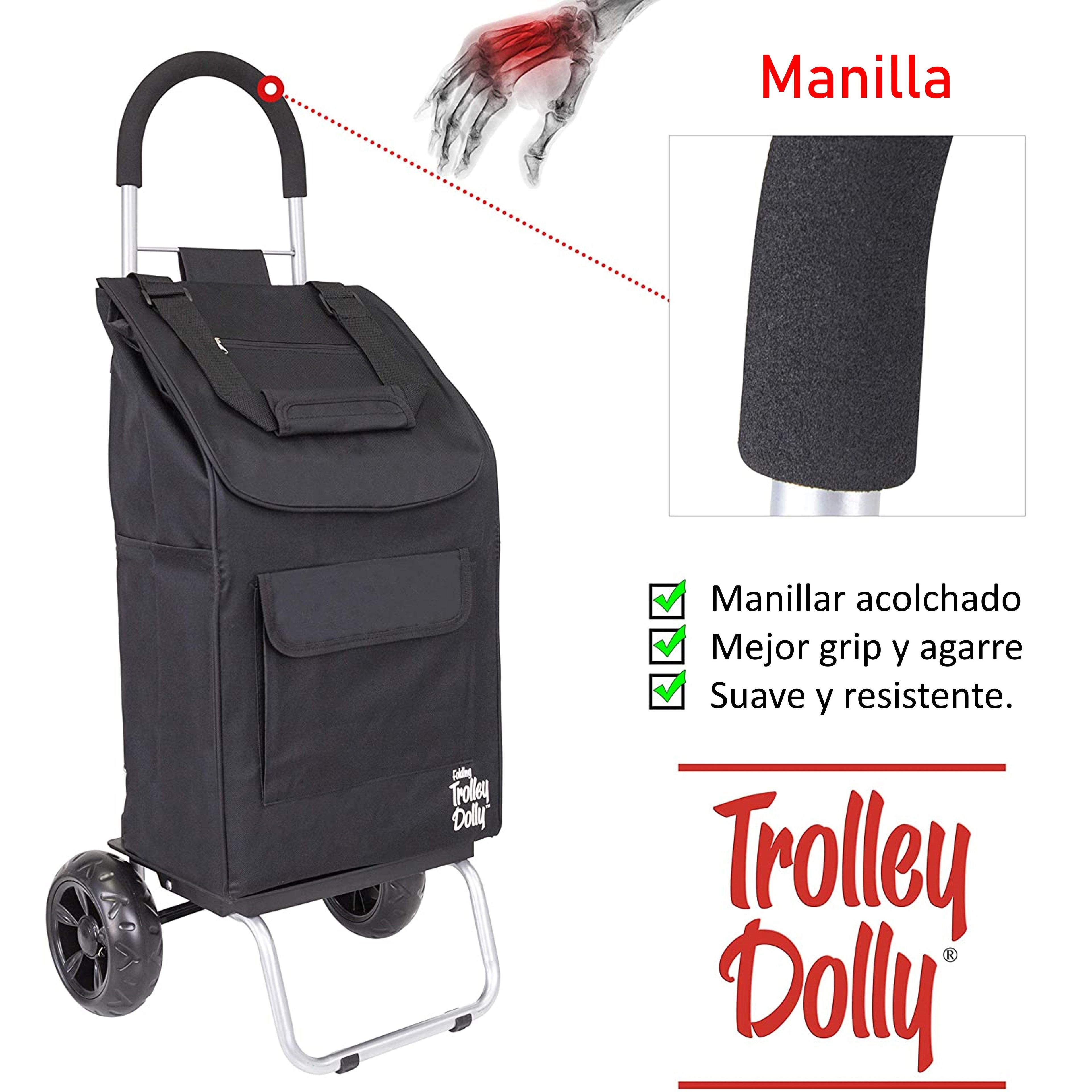 Carrito De Compras Plegable Feria Carro Yegua Trolley Dolly Black-3