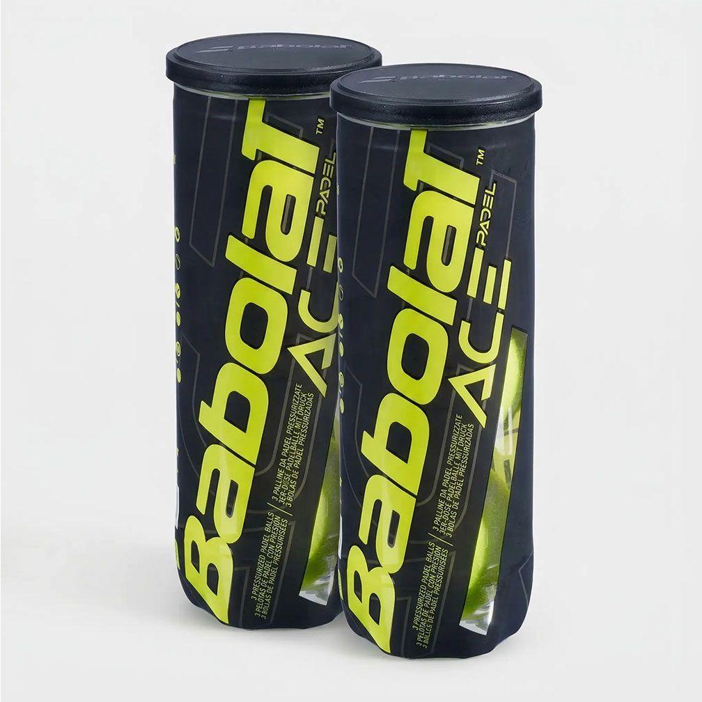 TOP SALE 2 TARROS PELOTAS PADEL BABOLAT ACE - 3 UNIDADES POR TARRO-0