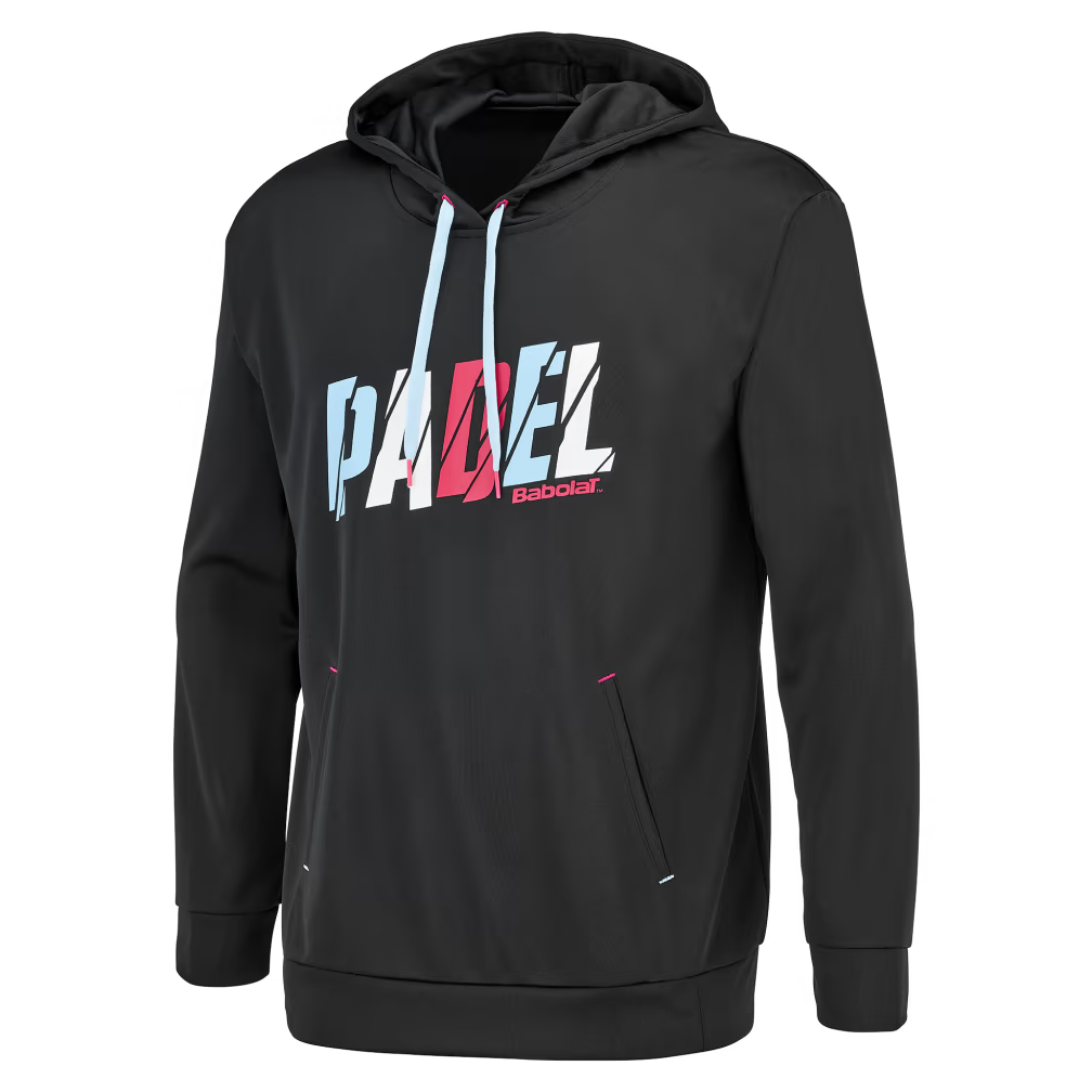 PADEL HOOD SWEAT MEN / Black/Black-1