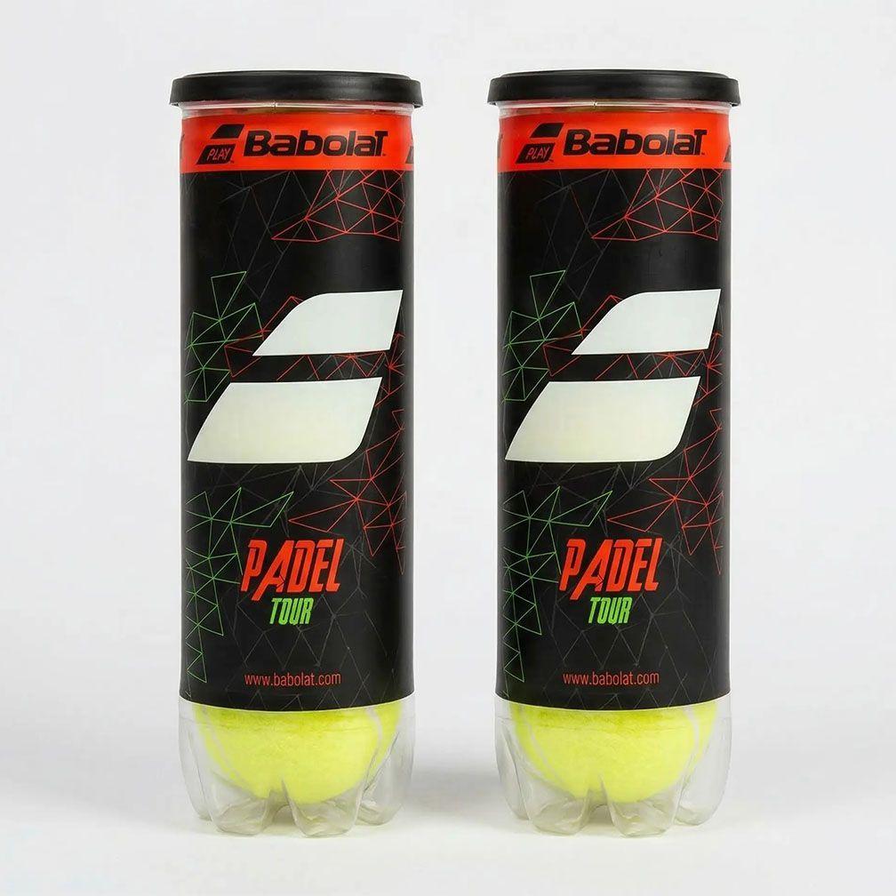 TOP SALE 2 TARROS PELOTAS PADEL BABOLAT TOUR PREMIUM - 3 UNIDADES POR TARRO-0