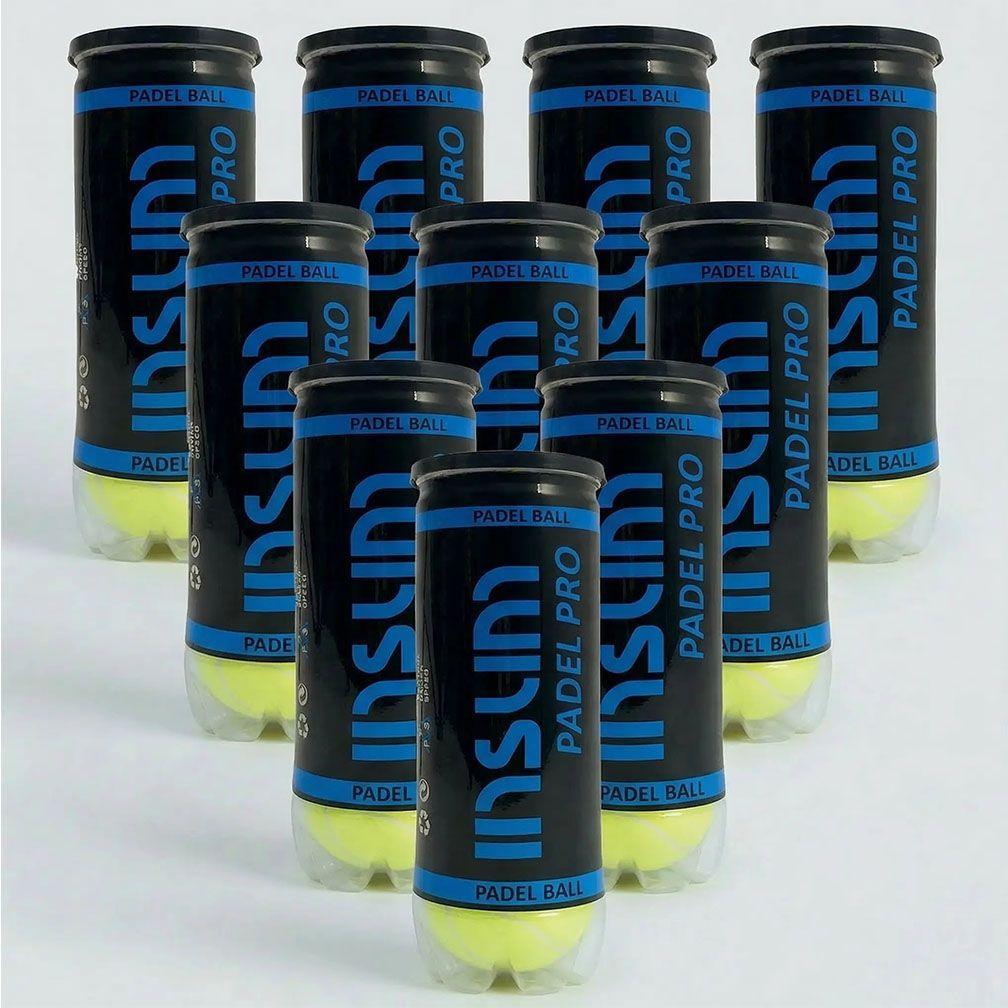 ESPECIAL 10 TARROS PELOTAS PADEL INSUM PRO - 3 UNIDADES POR TARRO-0