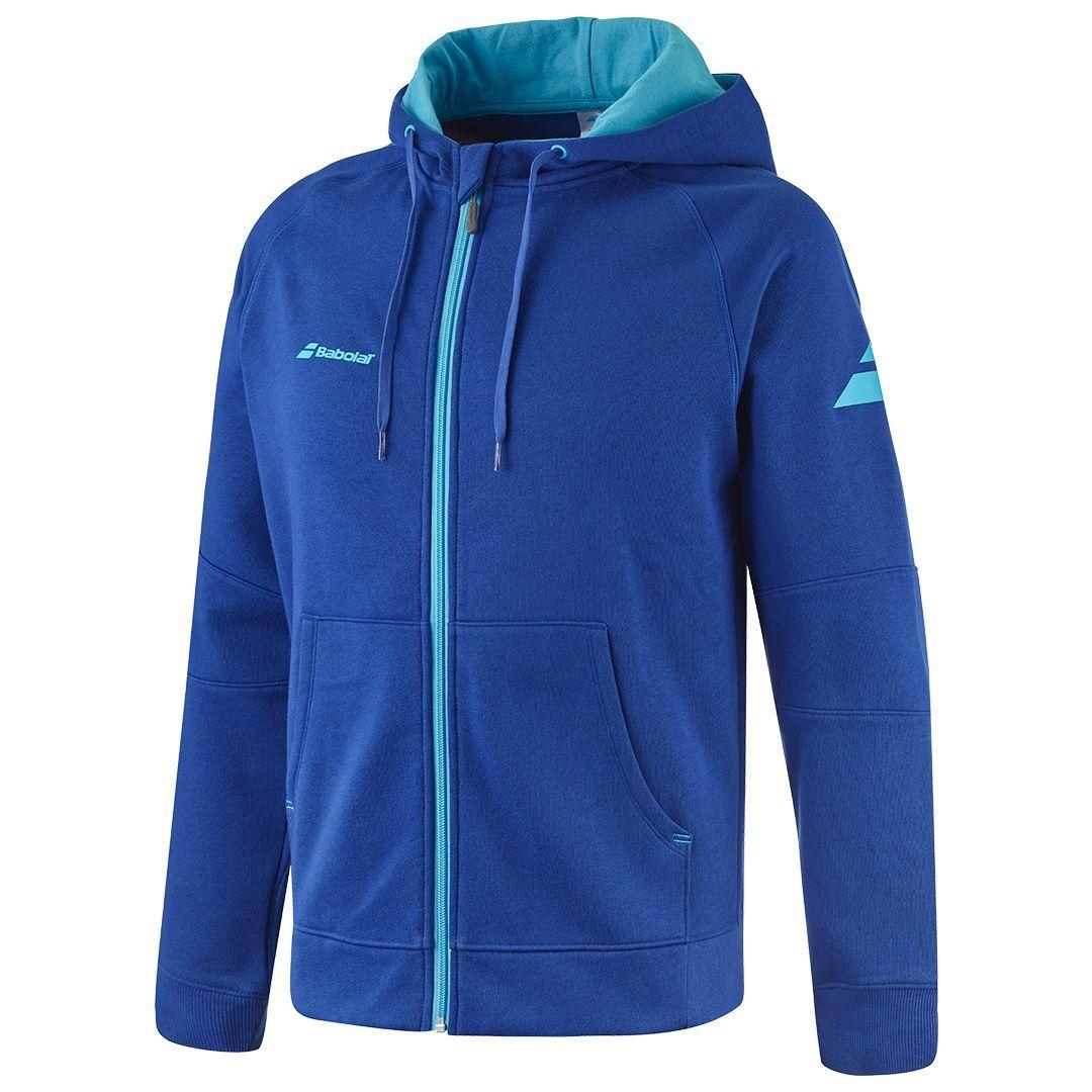 POLERON DE PADEL BABOLAT EXERCISE HOOD HOMBRE - AZUL-2