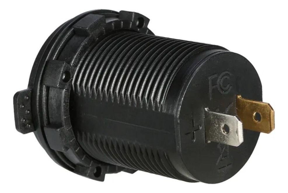 Cargador Doble Usb 18w Type C 30w Carga Rapida Luz Azul 12-24v-2