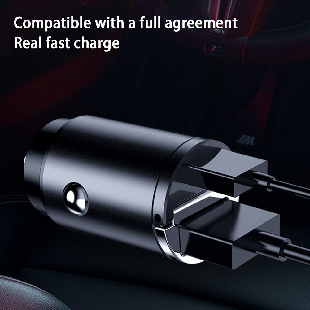 Cargador Auto Invisible Carga Rápida 15wtipoc 18wusb 12-24v Negro cc330-4