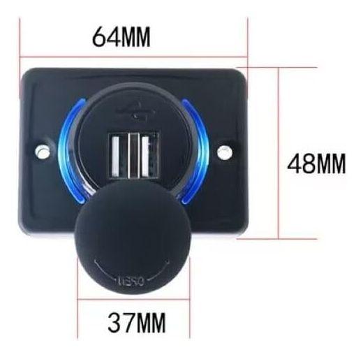 Cargador Usb Dual Sobrepuesto Cubierta Protector 2.1a 12-24v-2