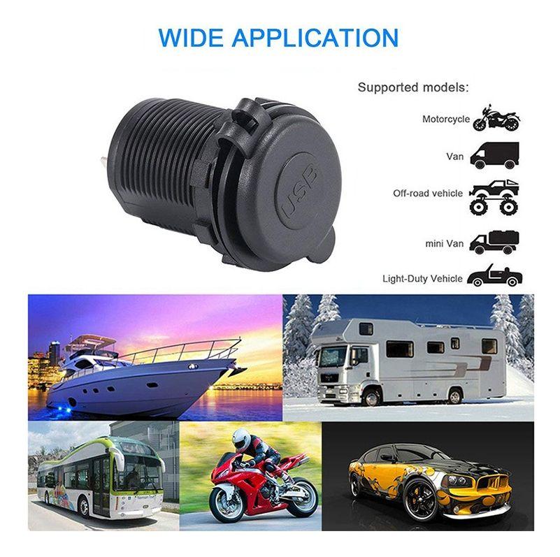 Cargador Doble Usb Adaptador Encendedor Con Luz Azul 24740 12v 1a/2.1a-1