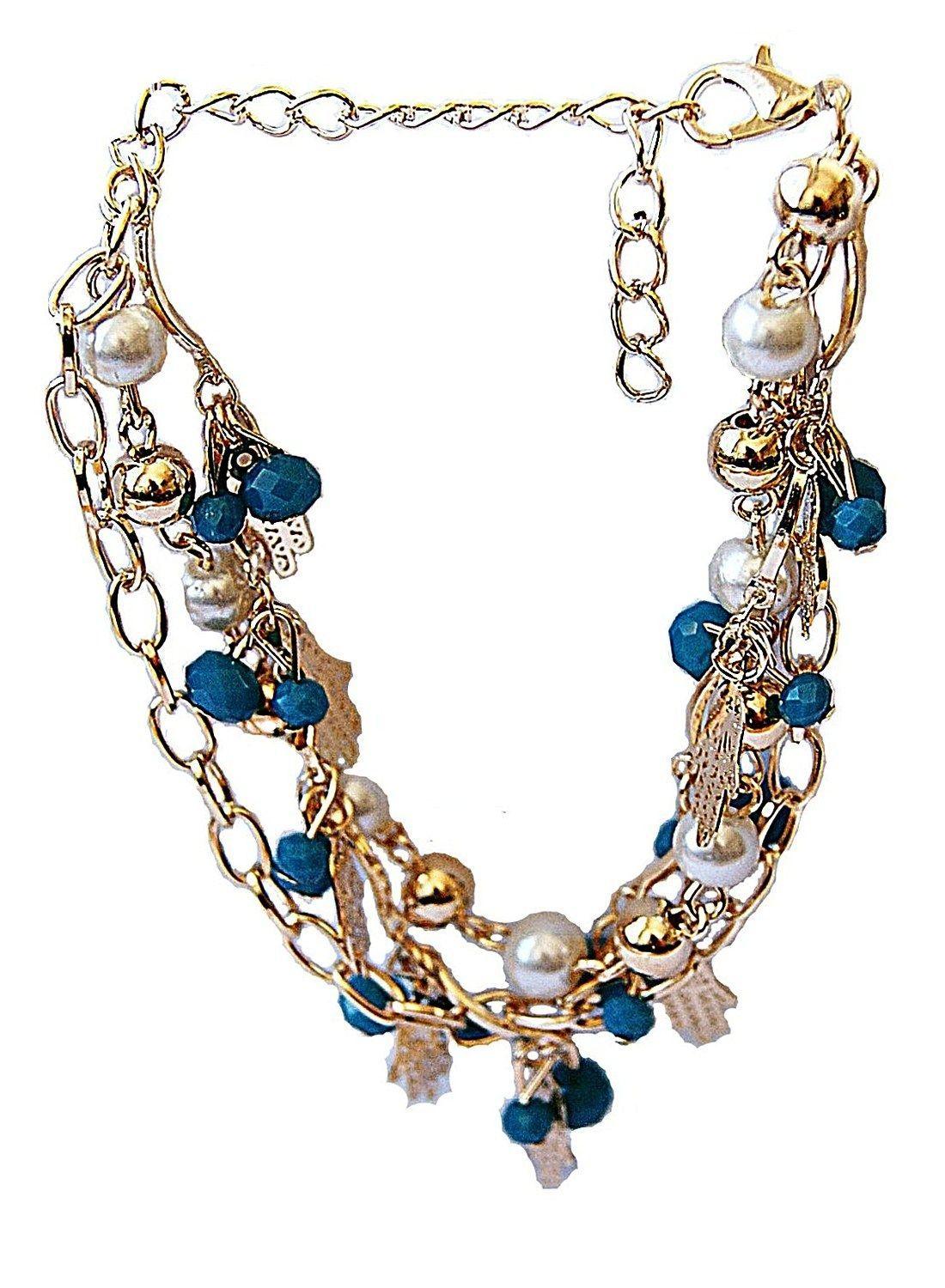 Pulsera Fátima Azul Piedra VivaFelicia-0