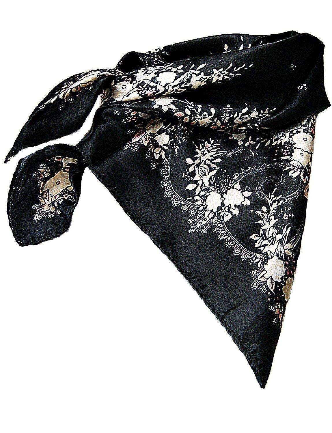 Pañuelo Bandana Jardín Negro VivaFelicia-0