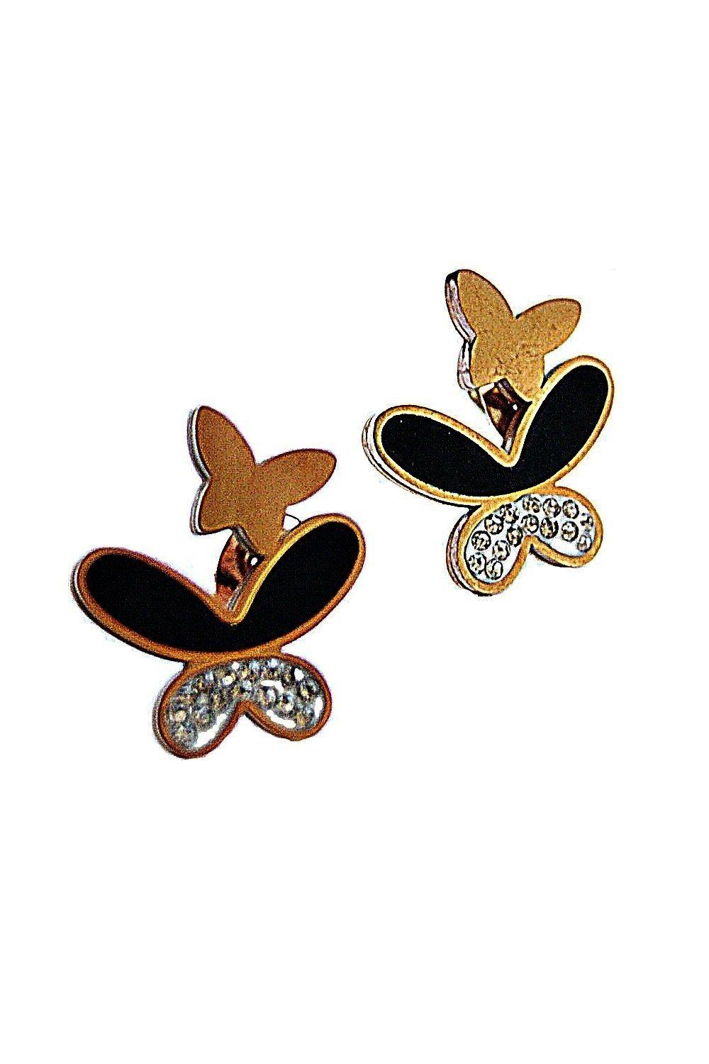 Aros Mariposa e Hija Negro VivaFelicia-0