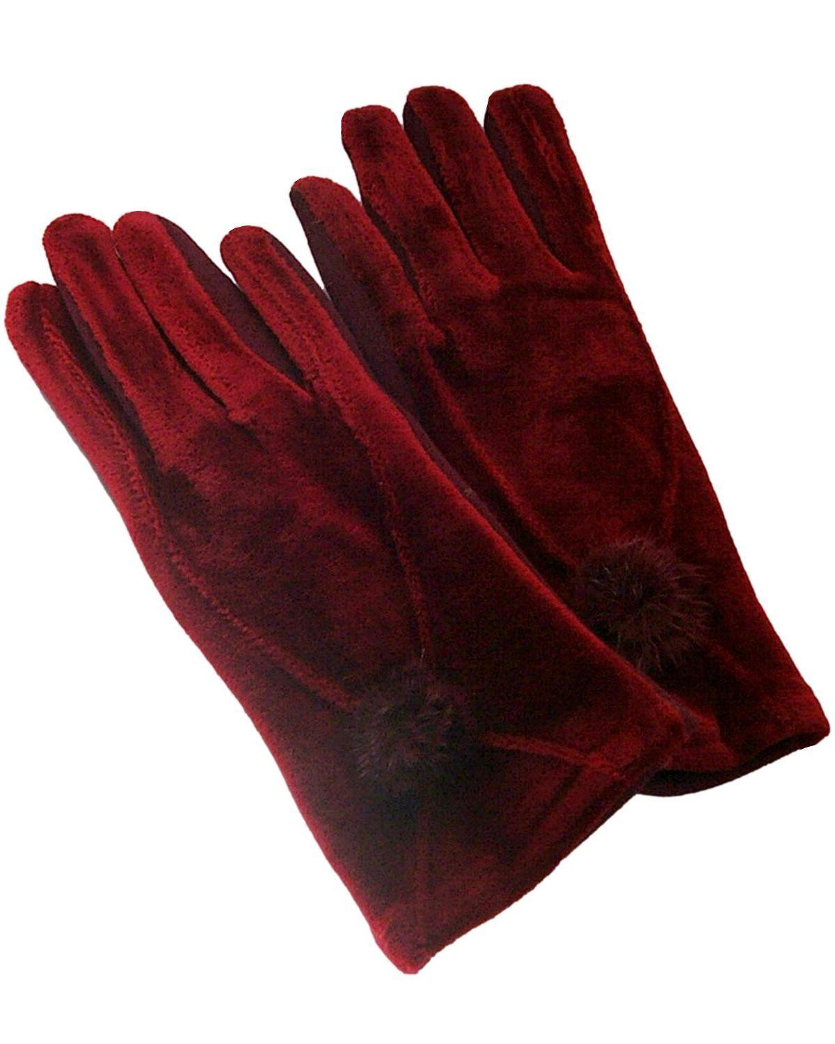 Guantes Lady Sarah Rojo Guinda  Viva Felicia-1