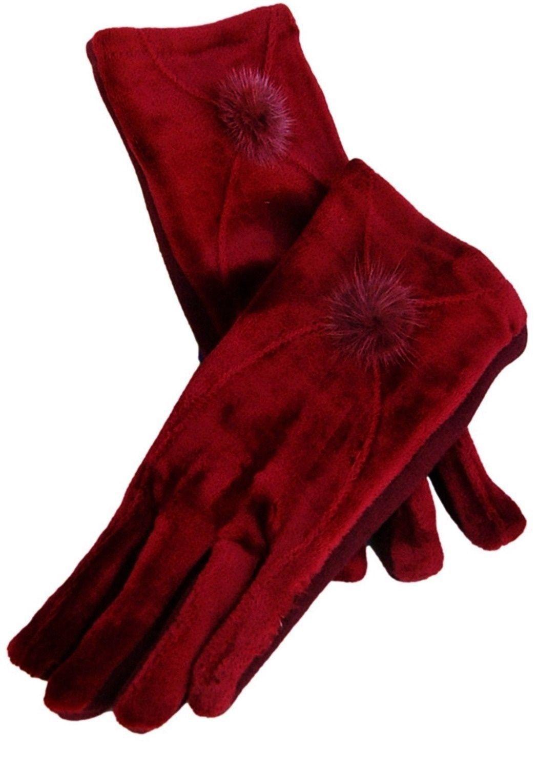 Guantes Lady Sarah Rojo Guinda  Viva Felicia-2