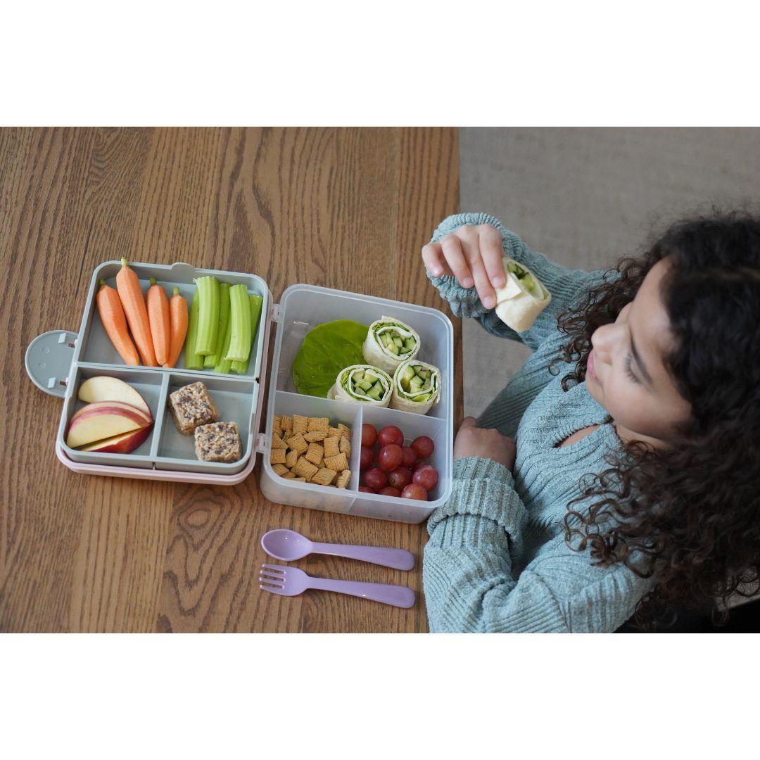 Lonchera Bento Box Con Cubiertos - Rosa-5