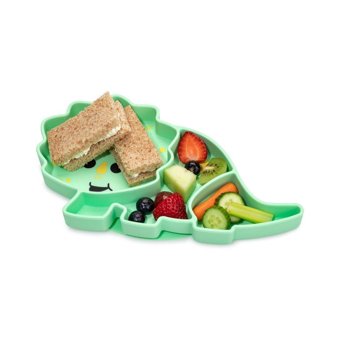 Plato De Silicona Con Succion Dinosaurio-3