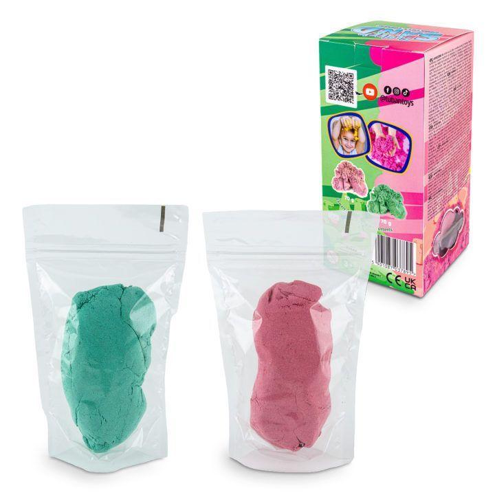 Set de Arena Fluffy Tuban - Rosa y Verde-2