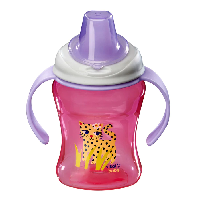 Vaso easy sipper con asas extraibles 260 ml rosado-0