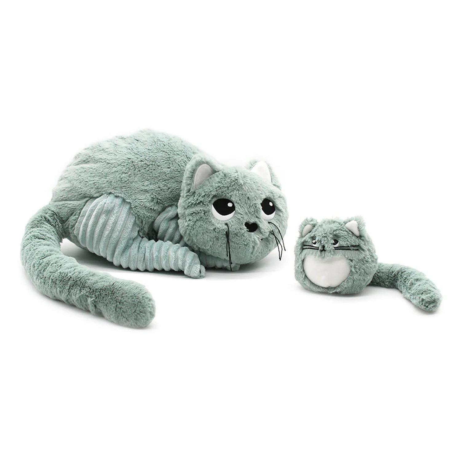 Peluche Gato Miaou Mamá y Bebé - Menta-4
