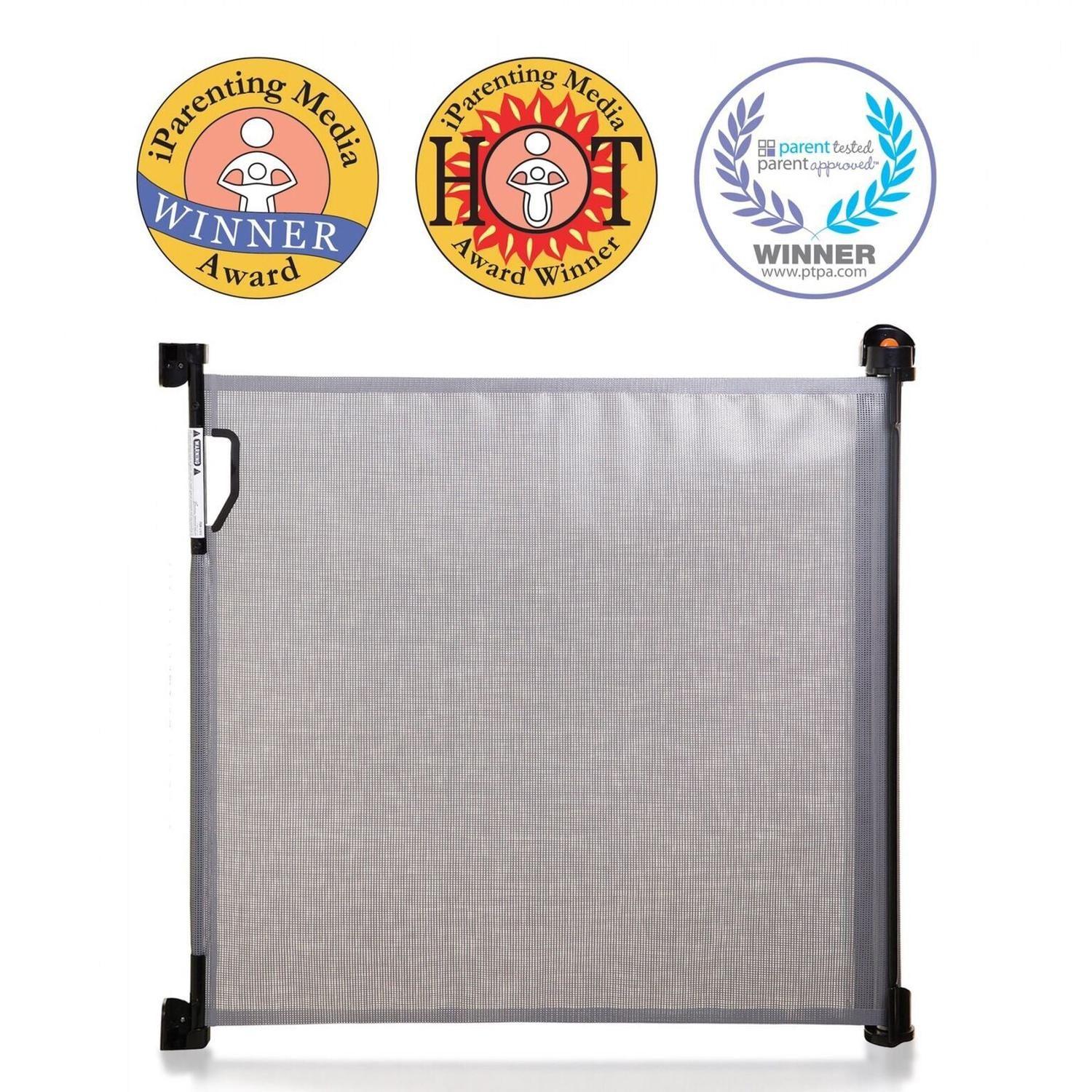 Puerta de Seguridad Retráctil Gris-0