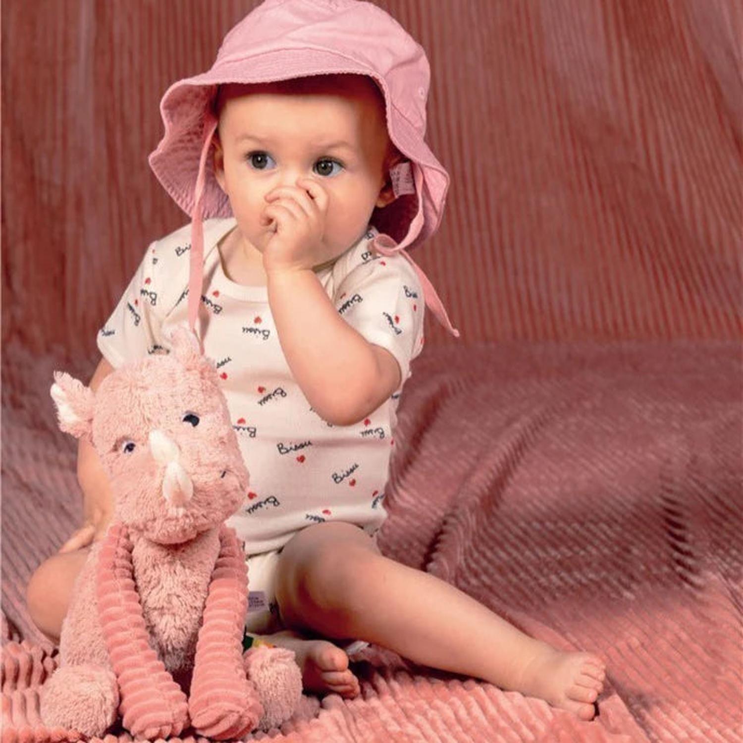 Peluche Rinoceronte Grobisou - Rosa-2
