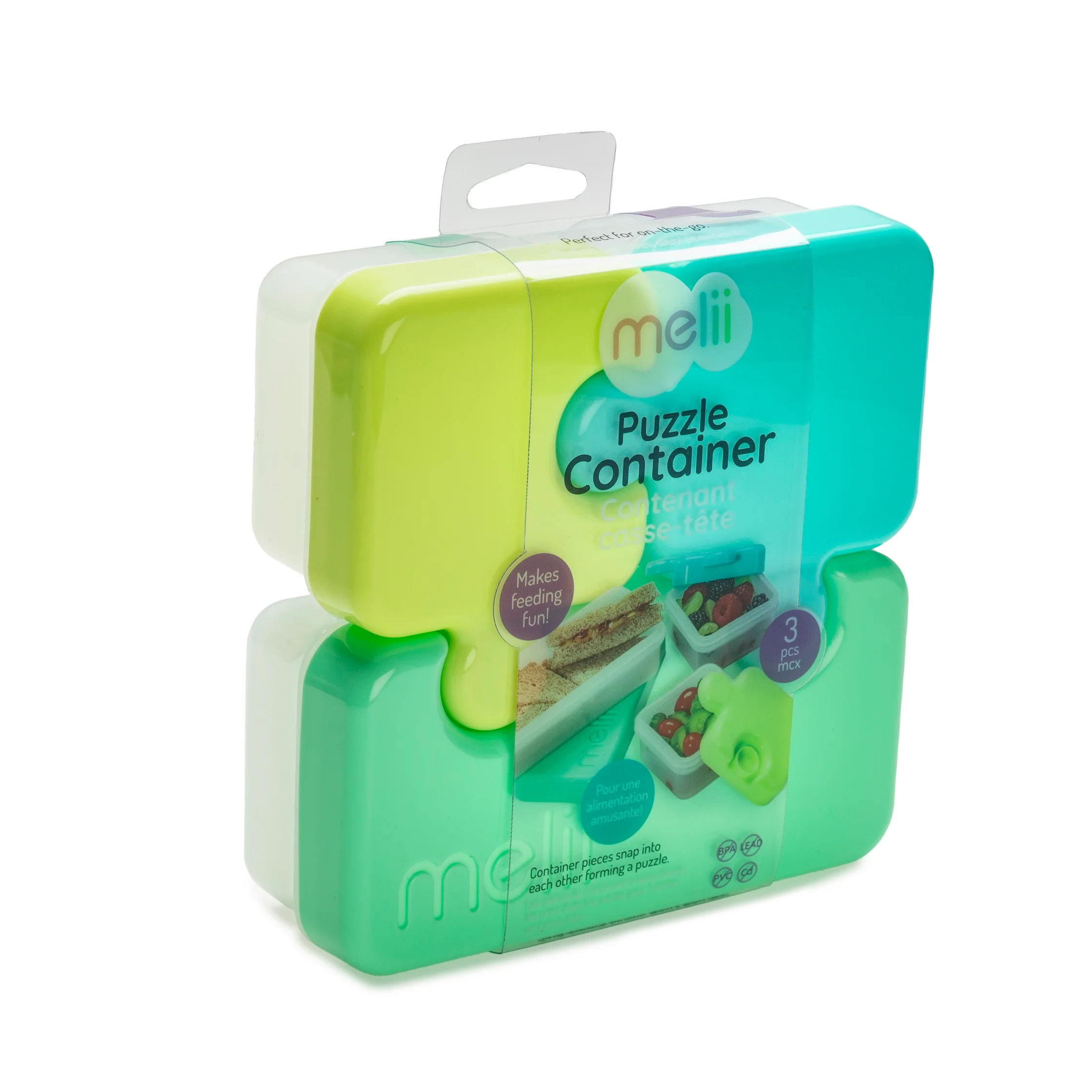 Contenedor De Alimentos Puzzle Verde-6