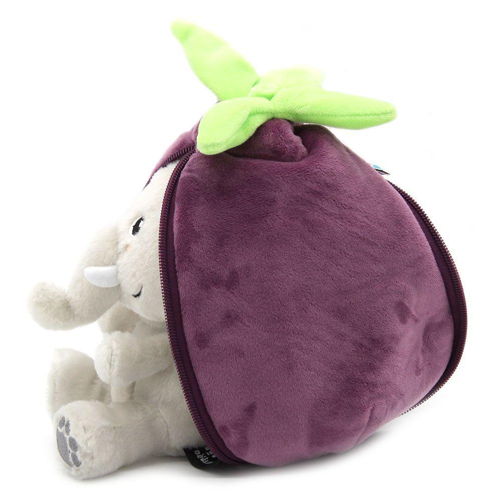 Peluche Reversible Velvet El Elefante - Berenjena-5
