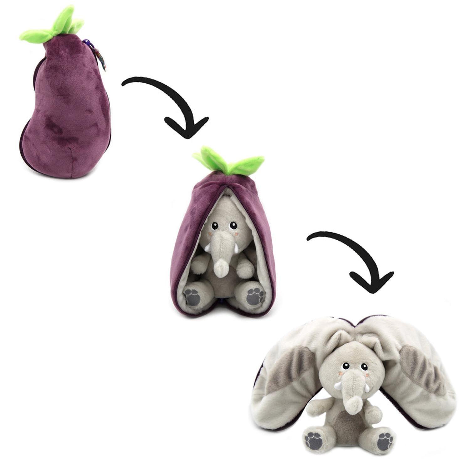 Peluche Velvet El Elefante – Berenjena-1