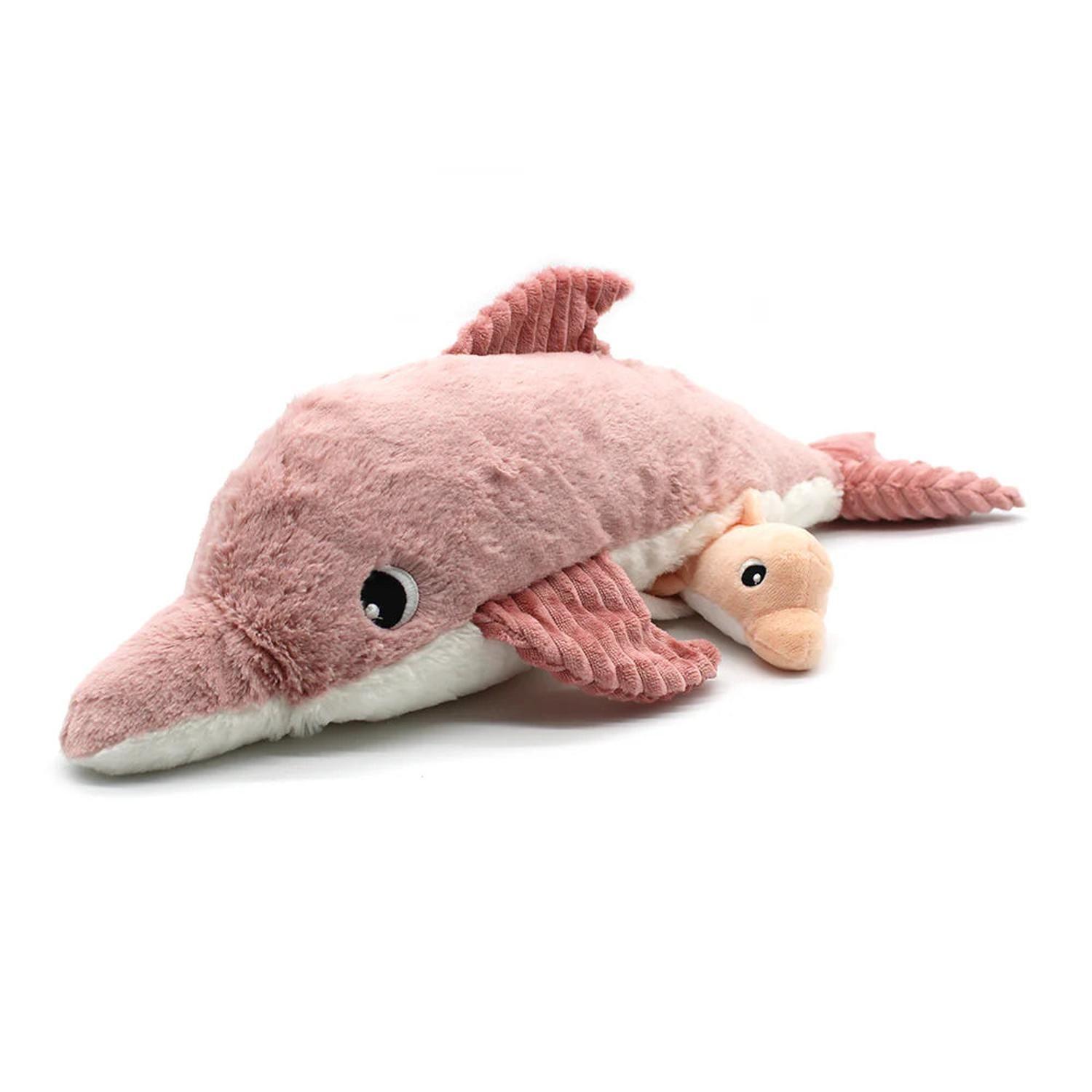 Peluche Delfin Tofou Mamá y Bebé - Rosa-2