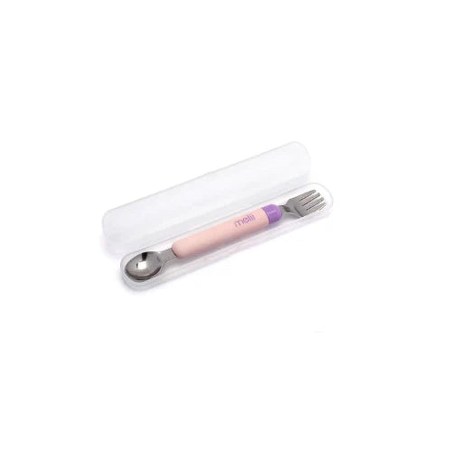 Set cuchara y tenedor desmontable - Rosado-Morado-3