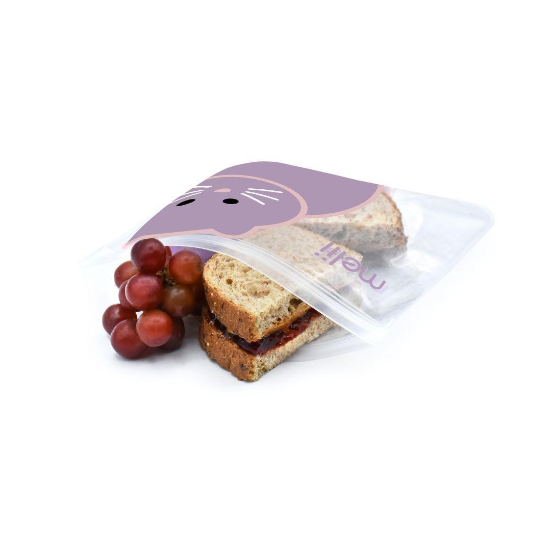 Pack de 4 Bolsas Reutilizables Para Snacks Gato-Unicornio-2