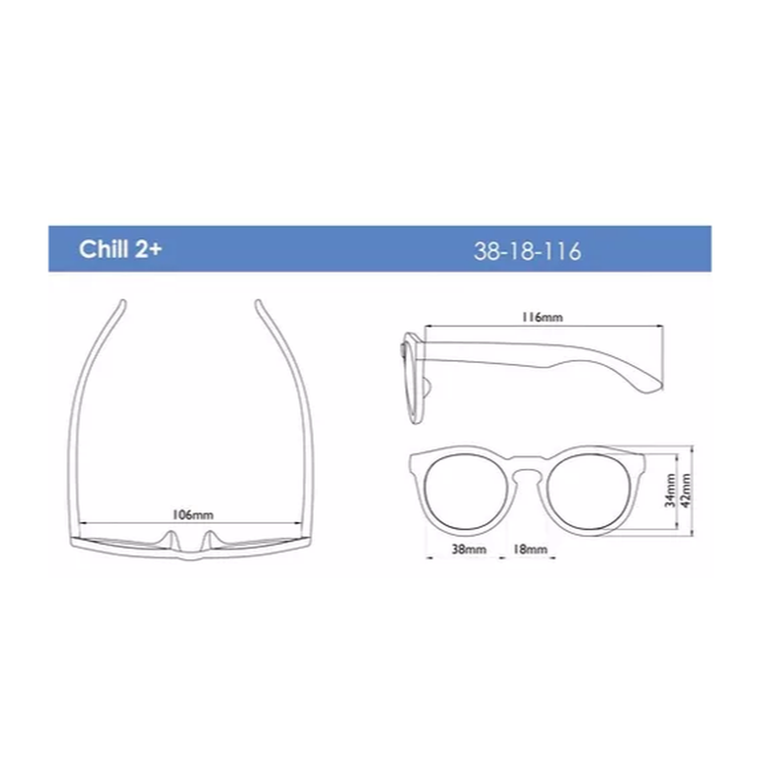 Lentes de sol Chill talla 2+ - Negro-5