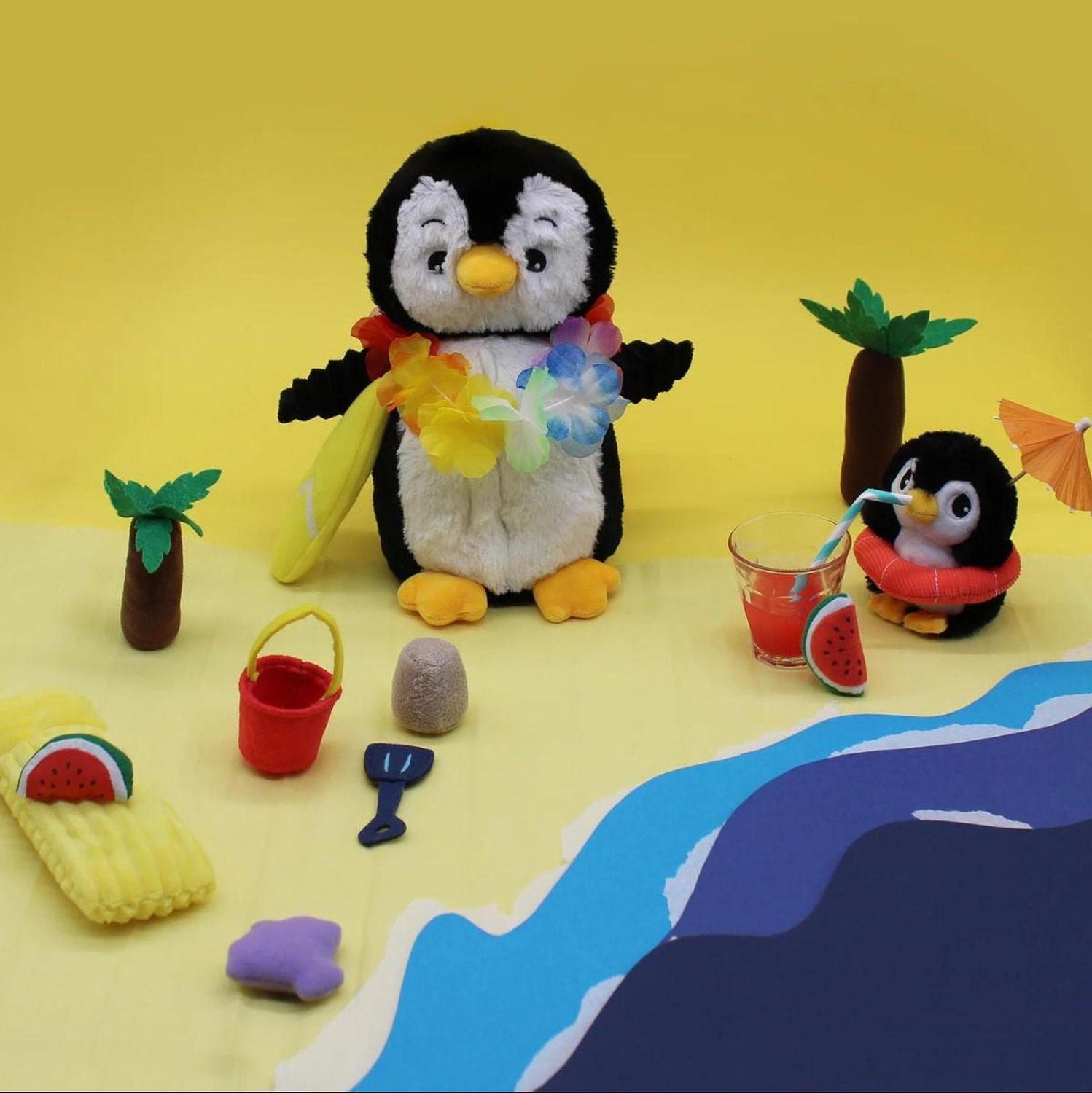 Peluche Pingüino Iglou Mamá y Bebé - Negro-3