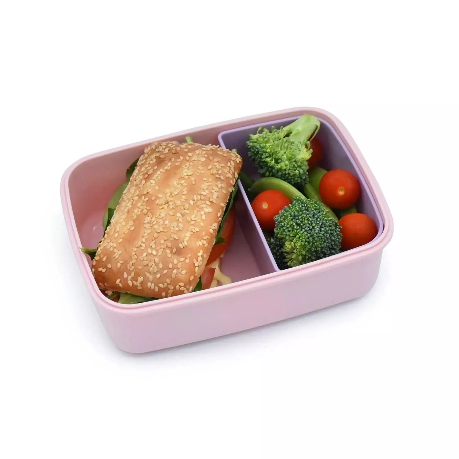 Lonchera bento box con compartimientos 880 ml - Rosado-3