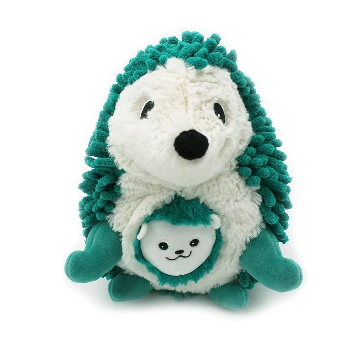 Peluche Erizo Piktou Mamá y Bebé - Verde-3