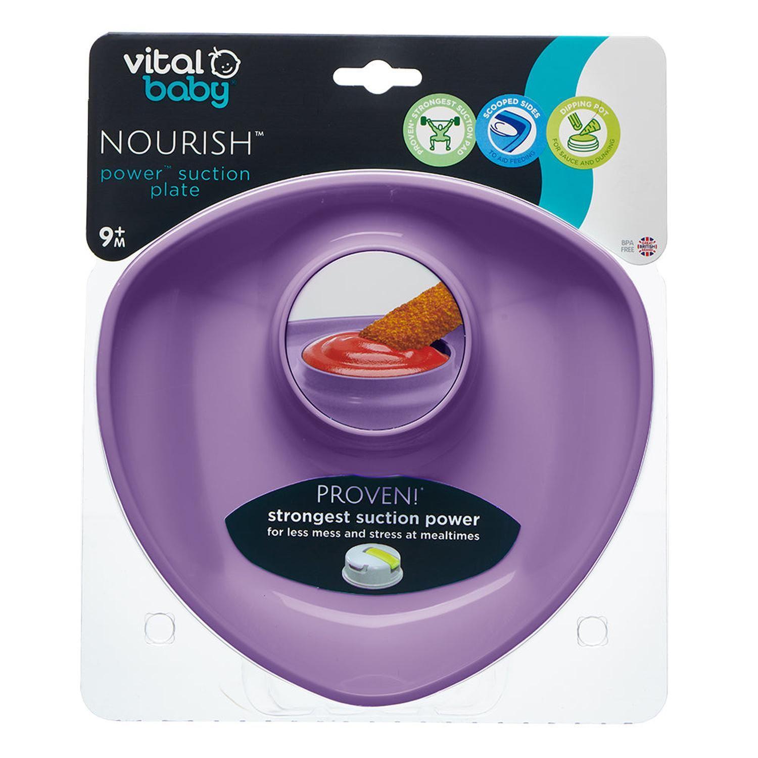 Plato con Base de Succión Morado-1