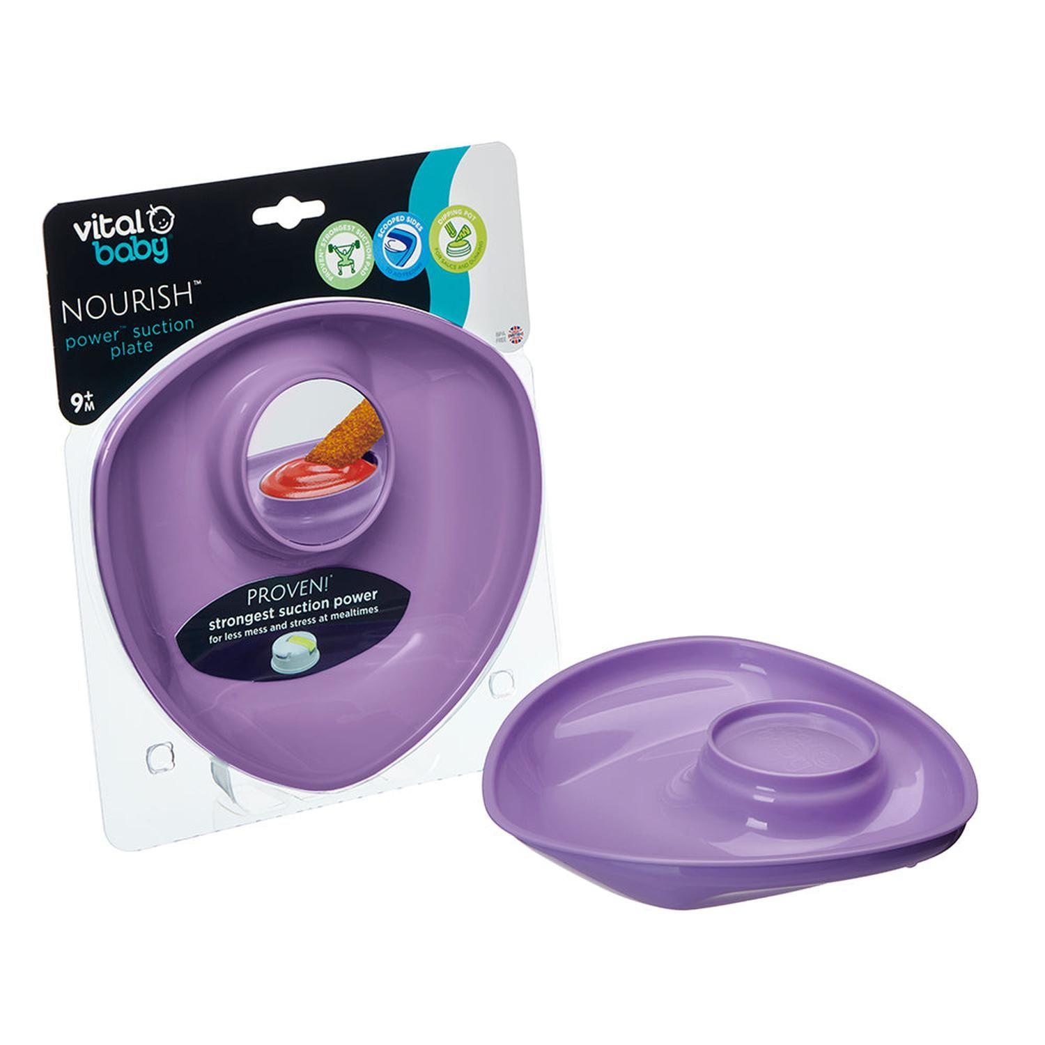 Plato con Base de Succión Morado-2