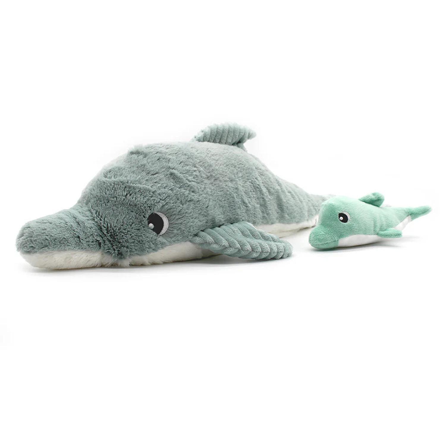 Peluche Delfin Tofou Mamá y Bebé - Menta-0
