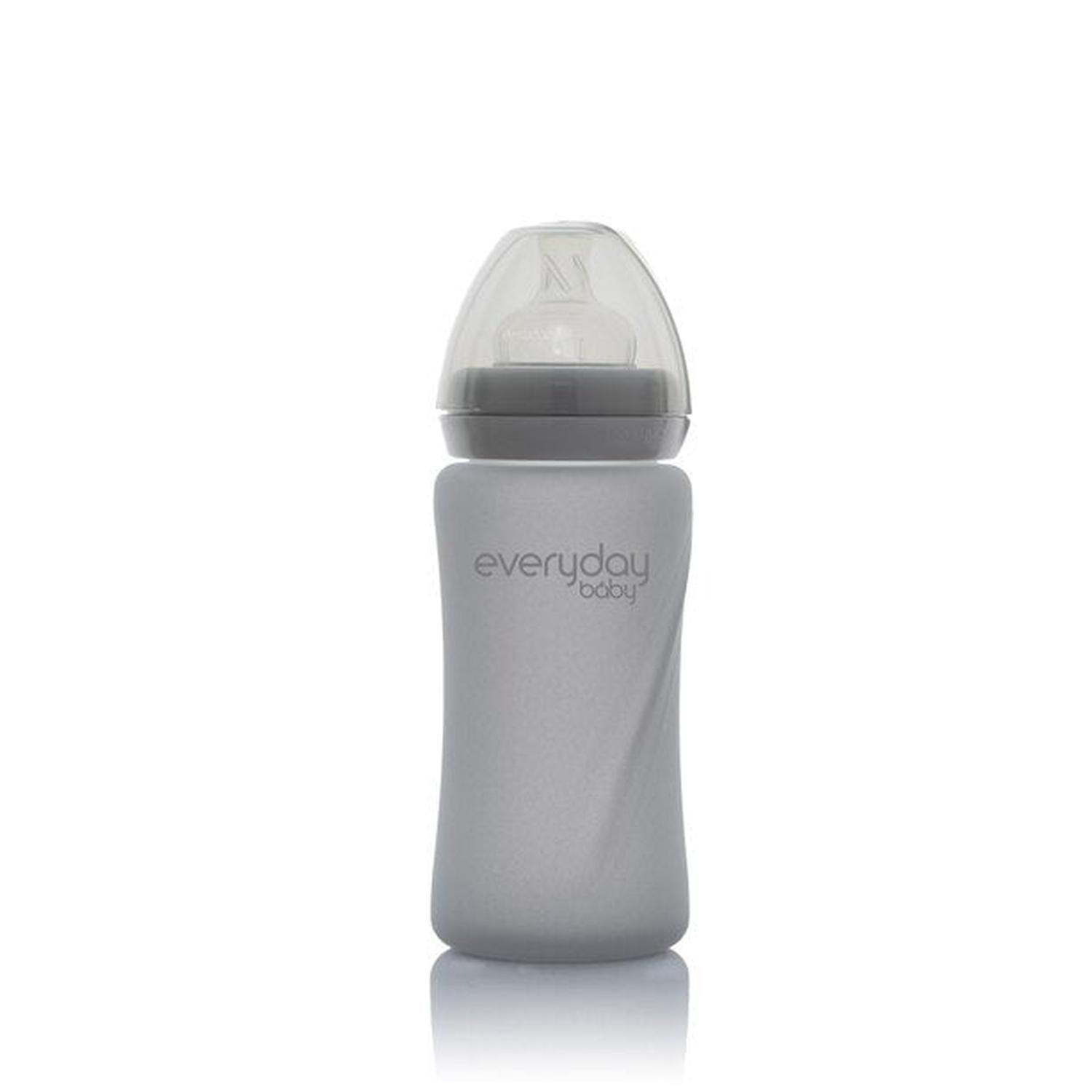 Mamadera de vidrio Healthy 240 ml - Gris-0