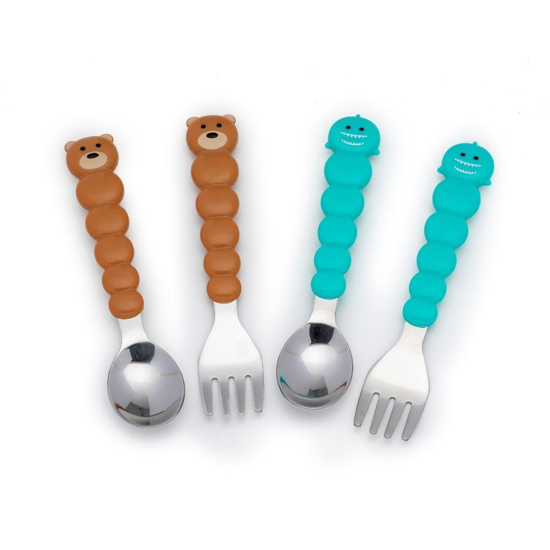 Set De 4 Cubiertos Tiburon Y Oso-0