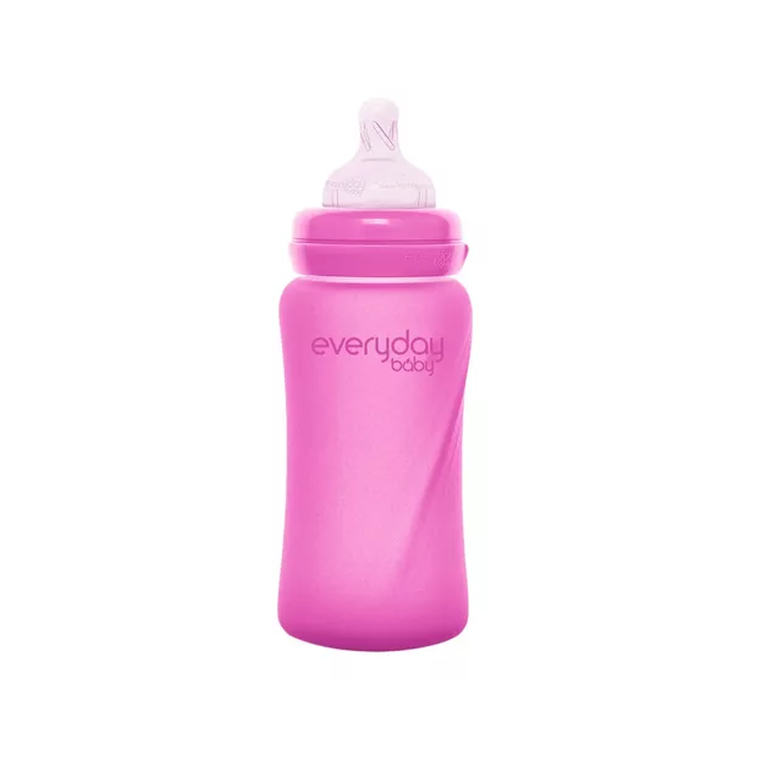 Mamadera de vidrio termosensible 240 ml - Rosado-2