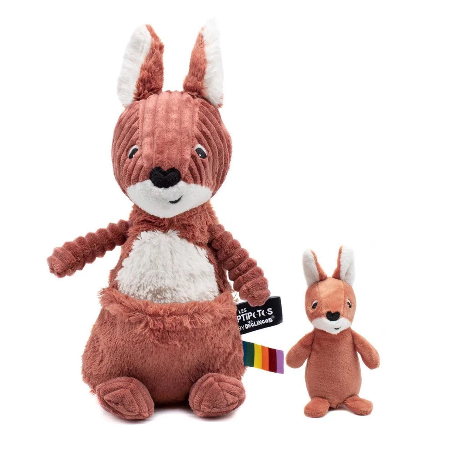 Peluche Canguro Allezou Mamá y Bebé - Terracota-3